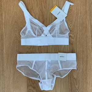 DKNY (NWT) SHEERS MESH-PANEL BRALETTE / UNDERWEAR
